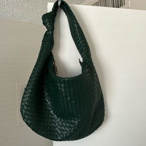 Anthropologie Woven Green Bag